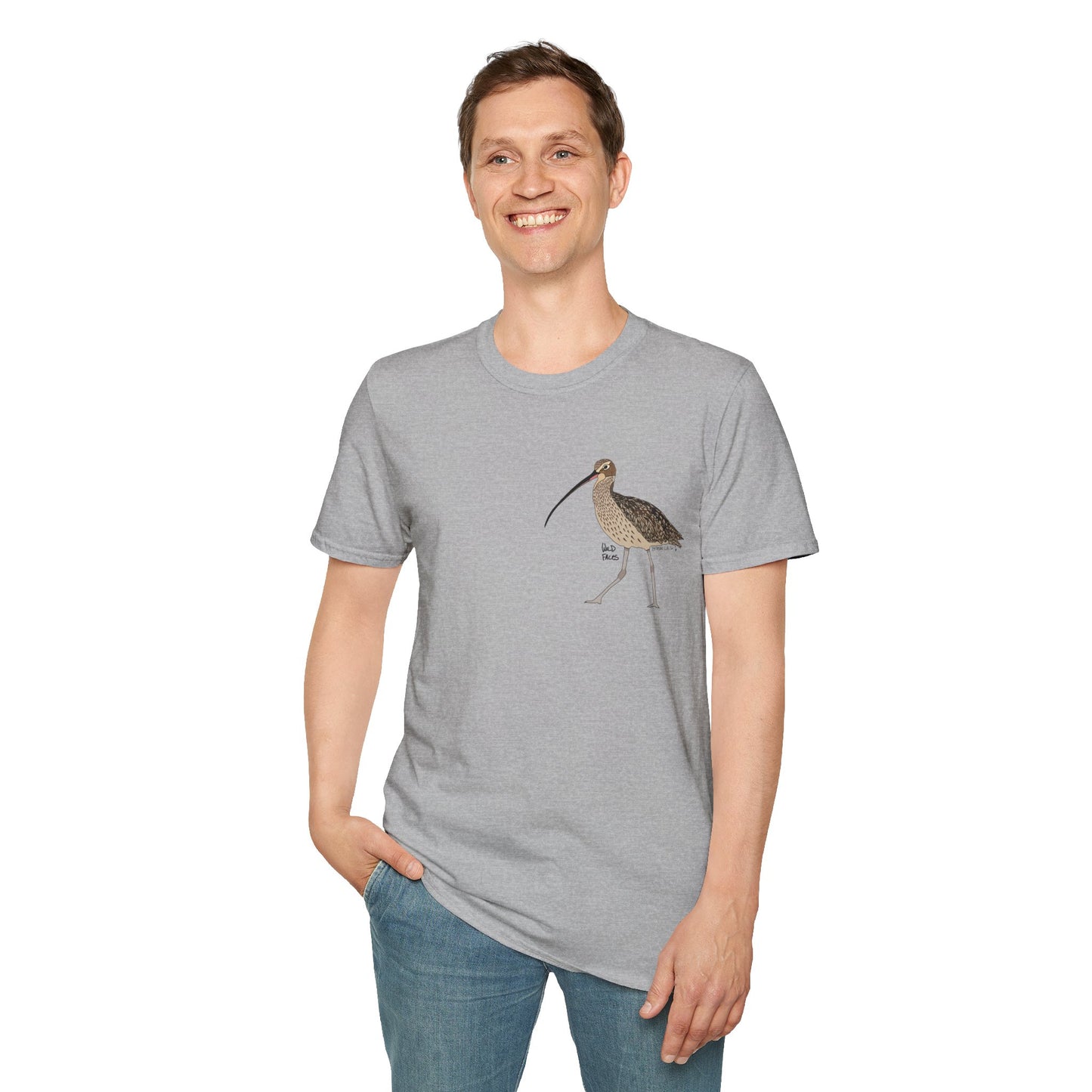 Eastern Curlew- Small design - Unisex Softstyle T-Shirt