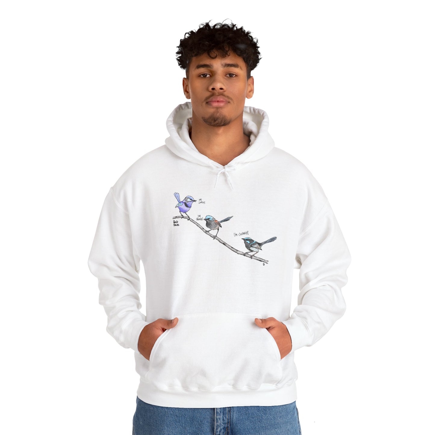 A trio of Fairywrens (spendid, superb and lovely) | Unisex Heavy Blend™ Hooded Sweatshirt