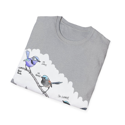 A trio of  Fairy-wrens (spendid, superb and lovely) - Unisex Softstyle T-Shirt