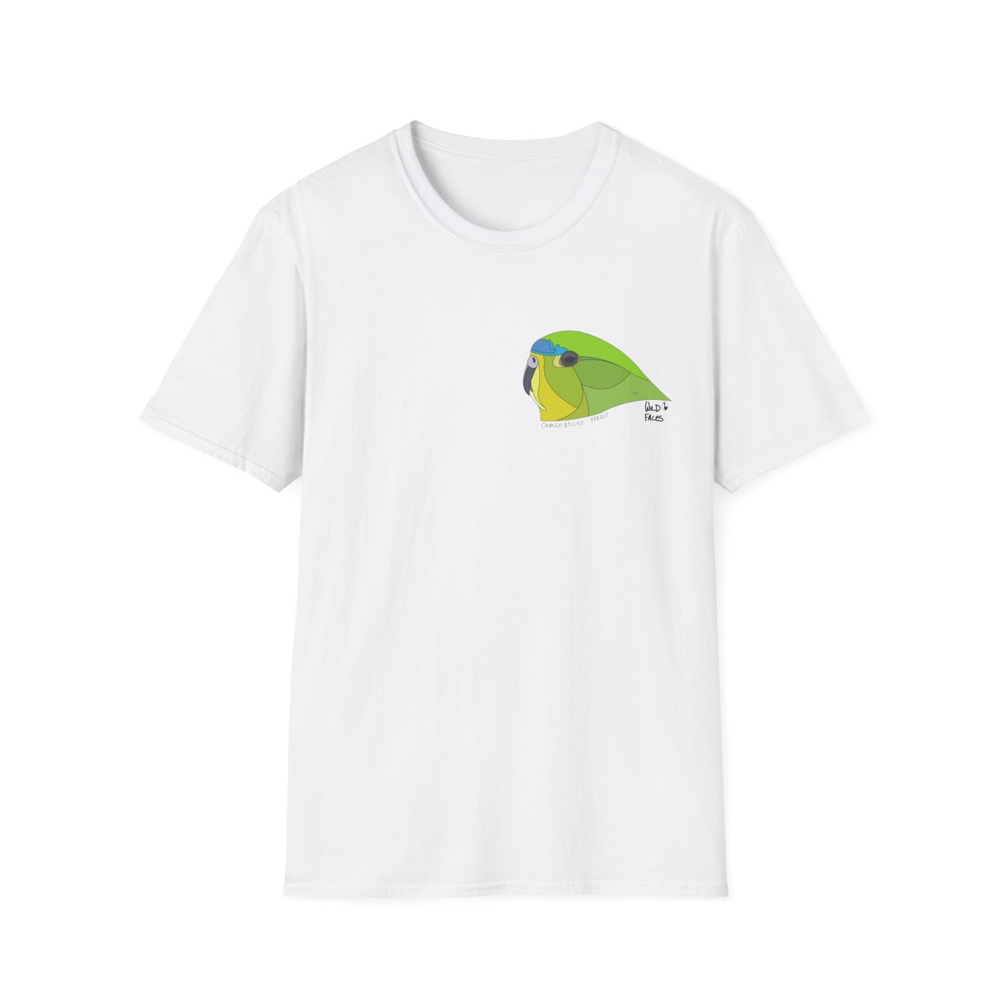 Orange-bellied Parrot - Small design- Unisex Softstyle T-Shirt