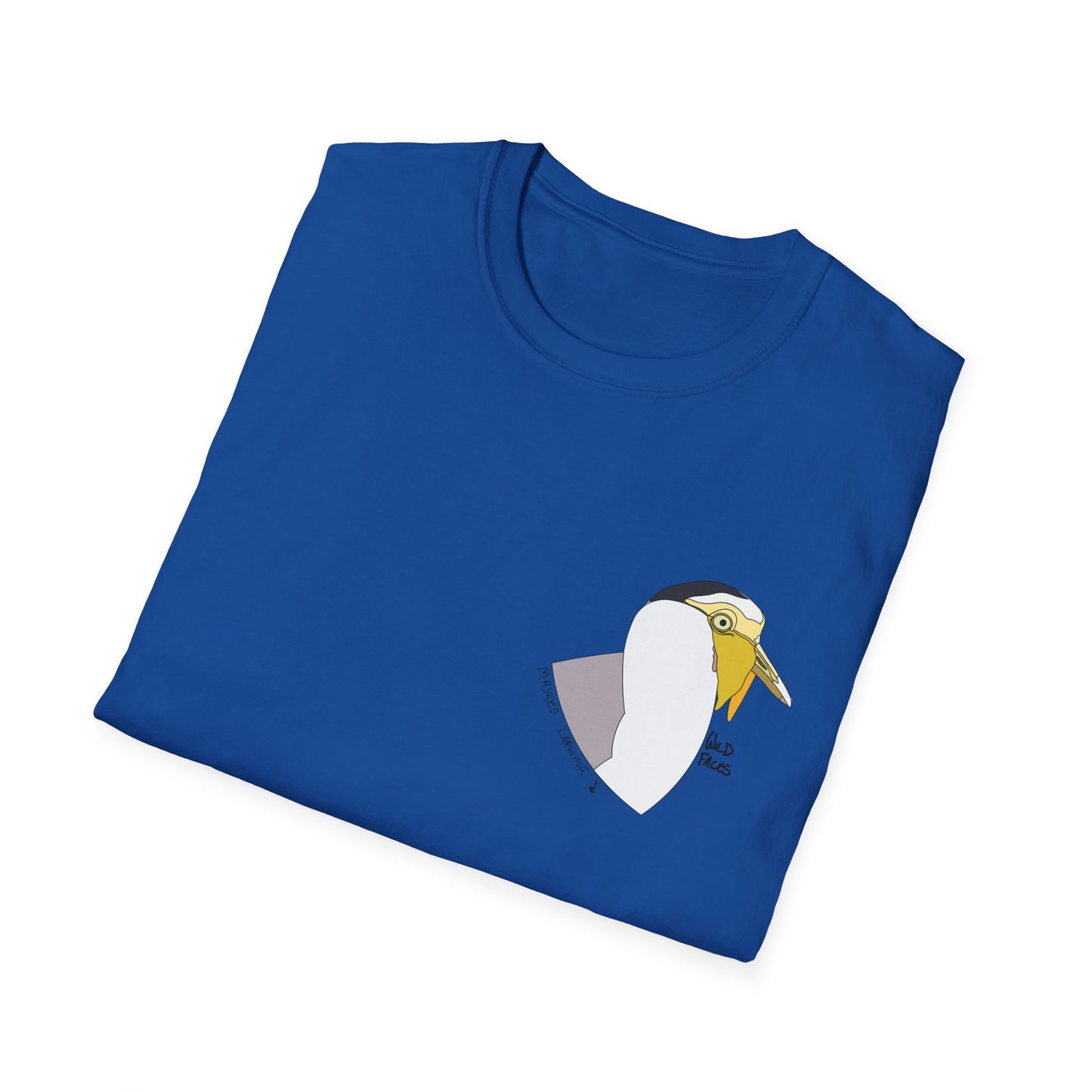 Masked Lapwing - Small design - Unisex Softstyle T-Shirt