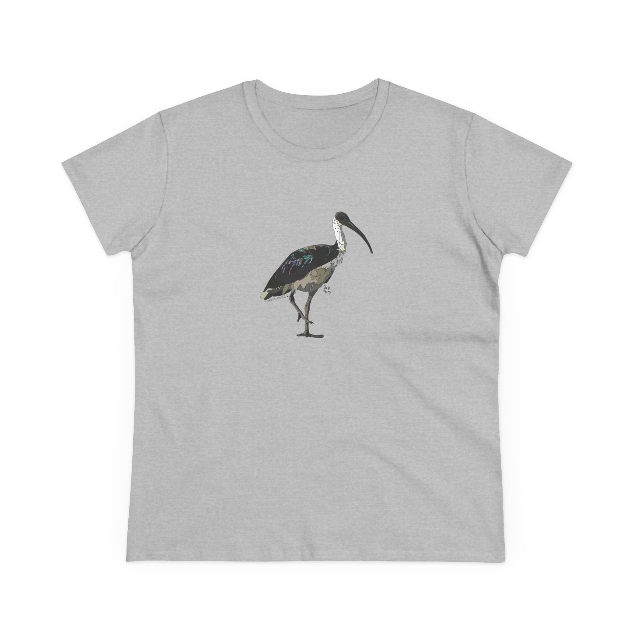 Straw-necked Ibis - Women's Midweight Cotton Tee