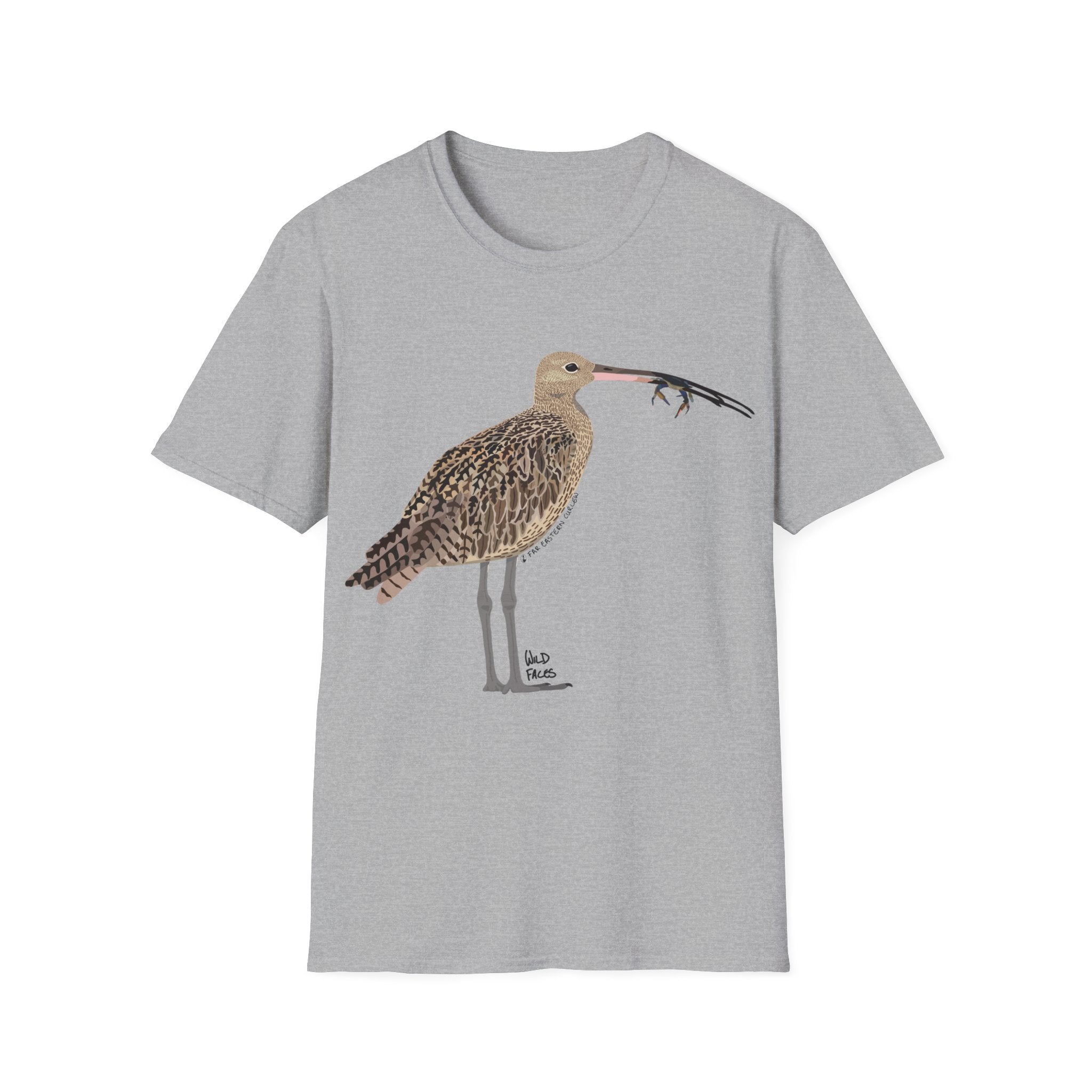 Eastern Curlew (feeding) - Unisex Softstyle T-Shirt