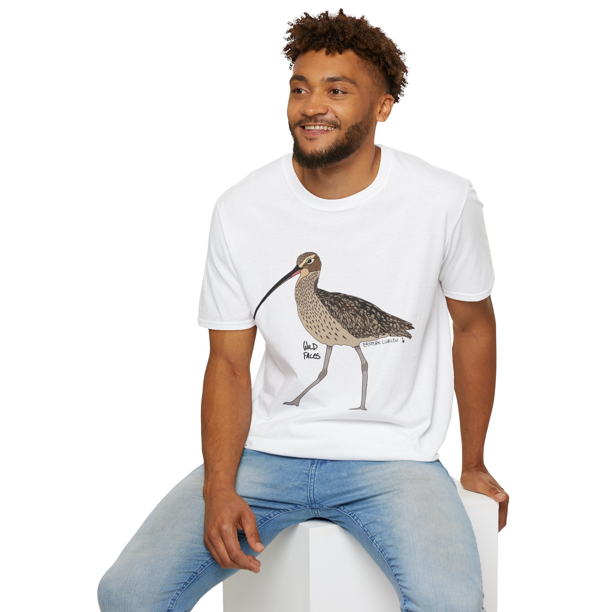 Eastern Curlew- Unisex Softstyle T-Shirt Printify