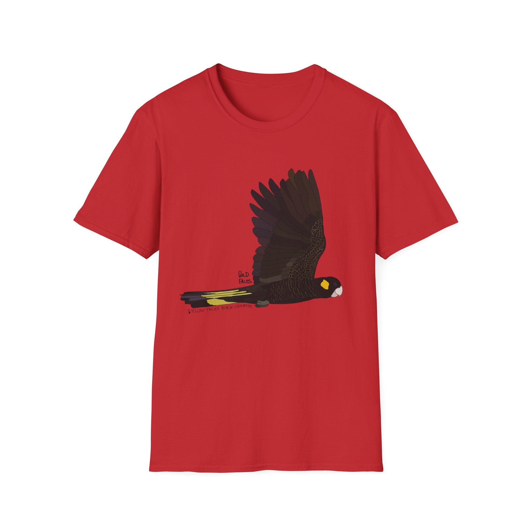 Yellow-tailed Black Cockatoo - Unisex Softstyle T-Shirt