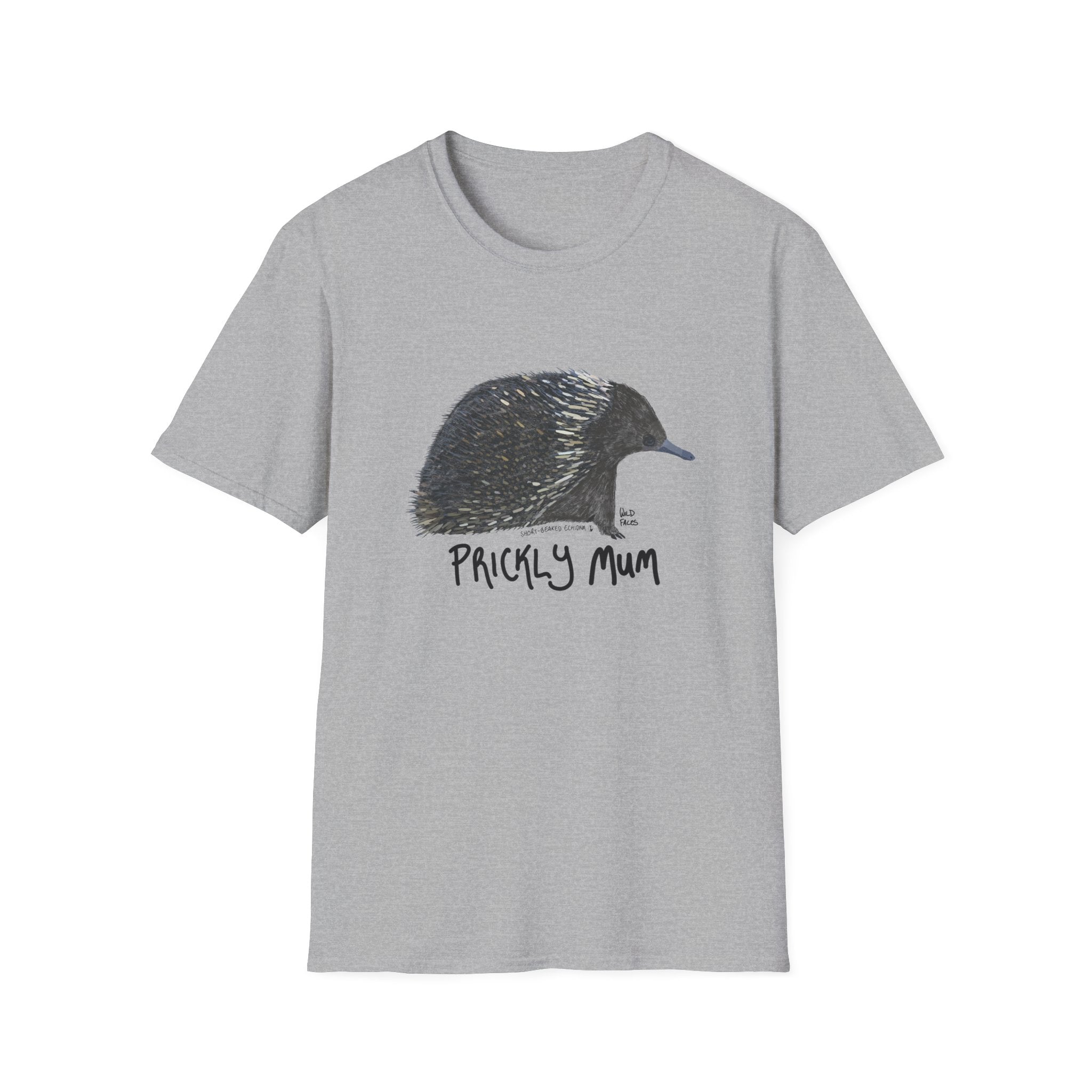 Prickly mum - Short-beaked Echidna - Small design - Unisex Softstyle T-Shirt