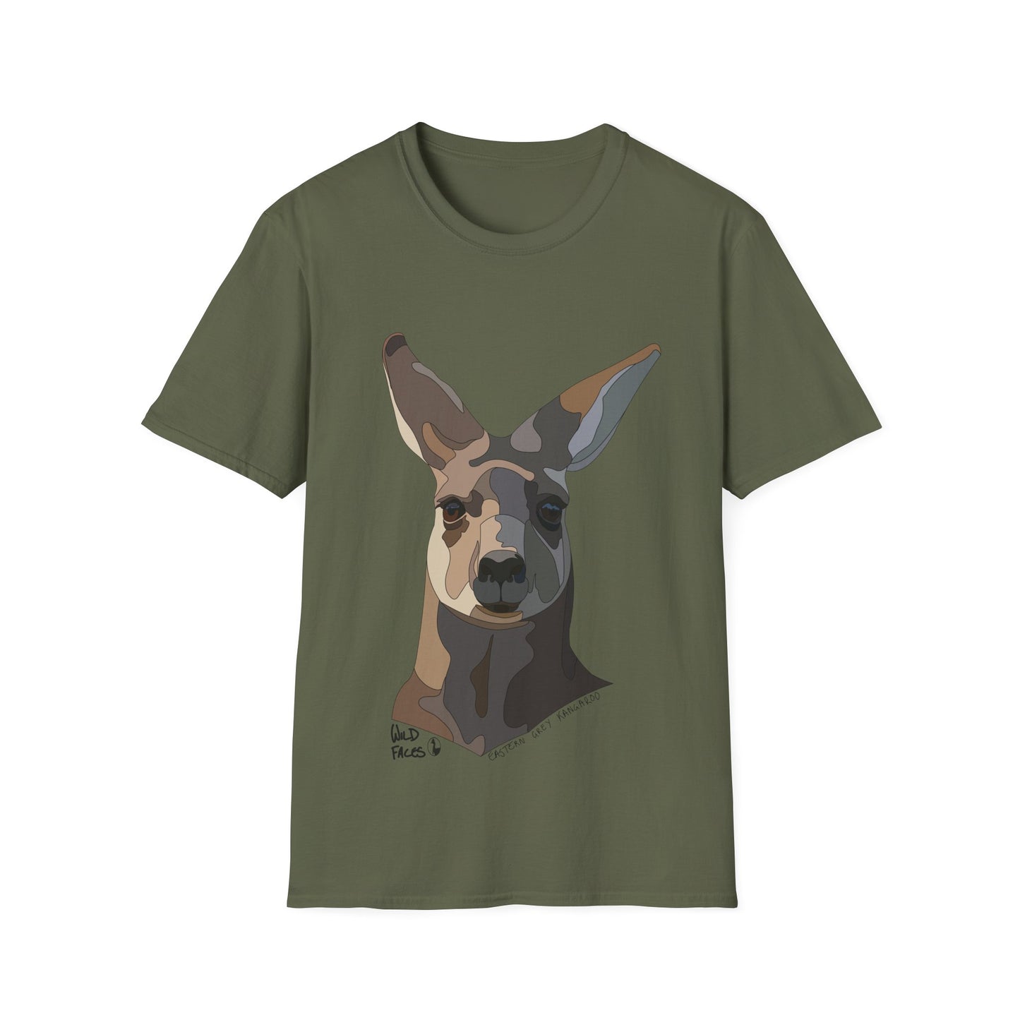 Eastern Grey Kangaroo - Unisex Softstyle T-Shirt Printify