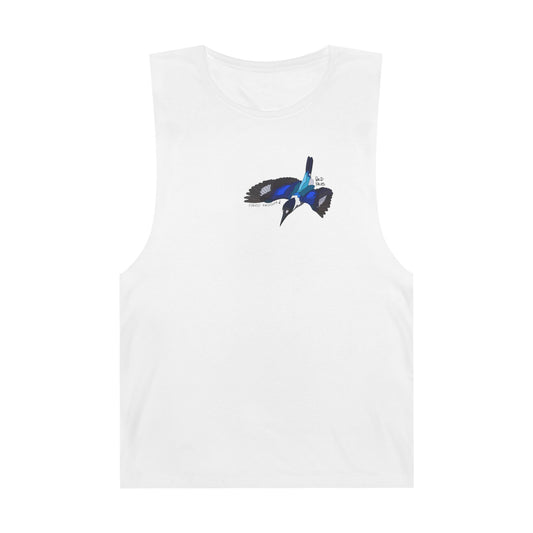 Forest Kingfisher (flying) - Unisex Barnard Tank