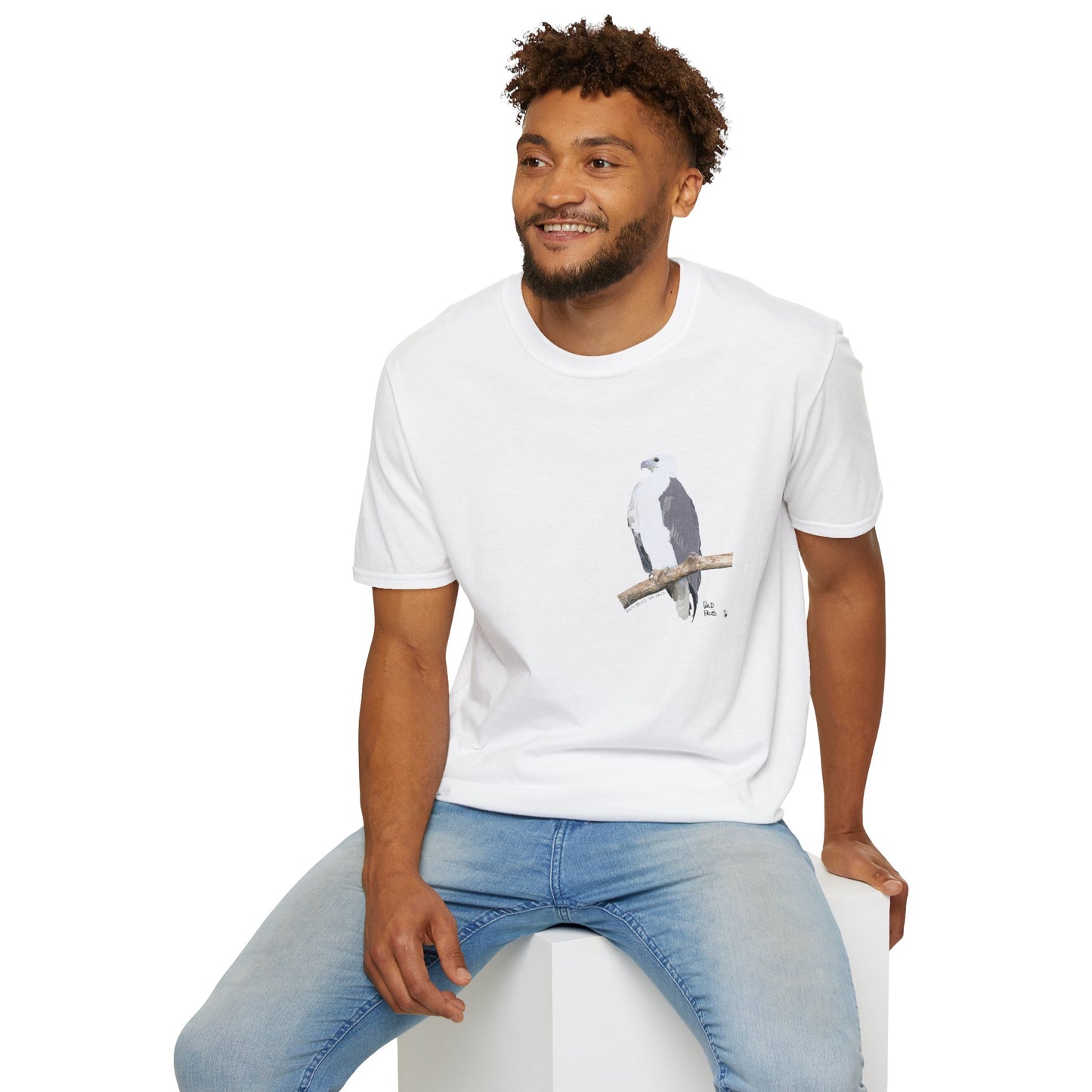 White-bellied Sea Eagle - Small design - Unisex Softstyle T-Shirt