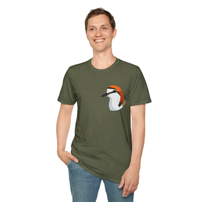 Red-capped Plover- Small design - Unisex Softstyle T-Shirt