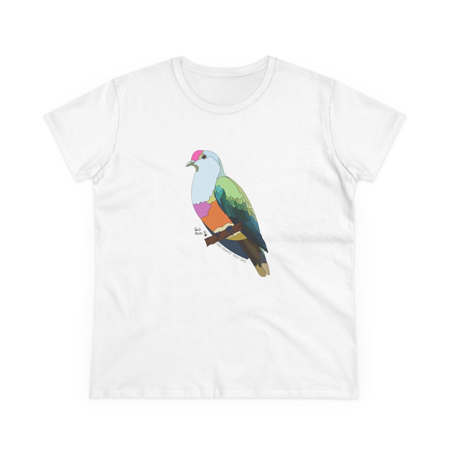Rose-crowned Fruit Dove - Women's Midweight Cotton Tee Printify