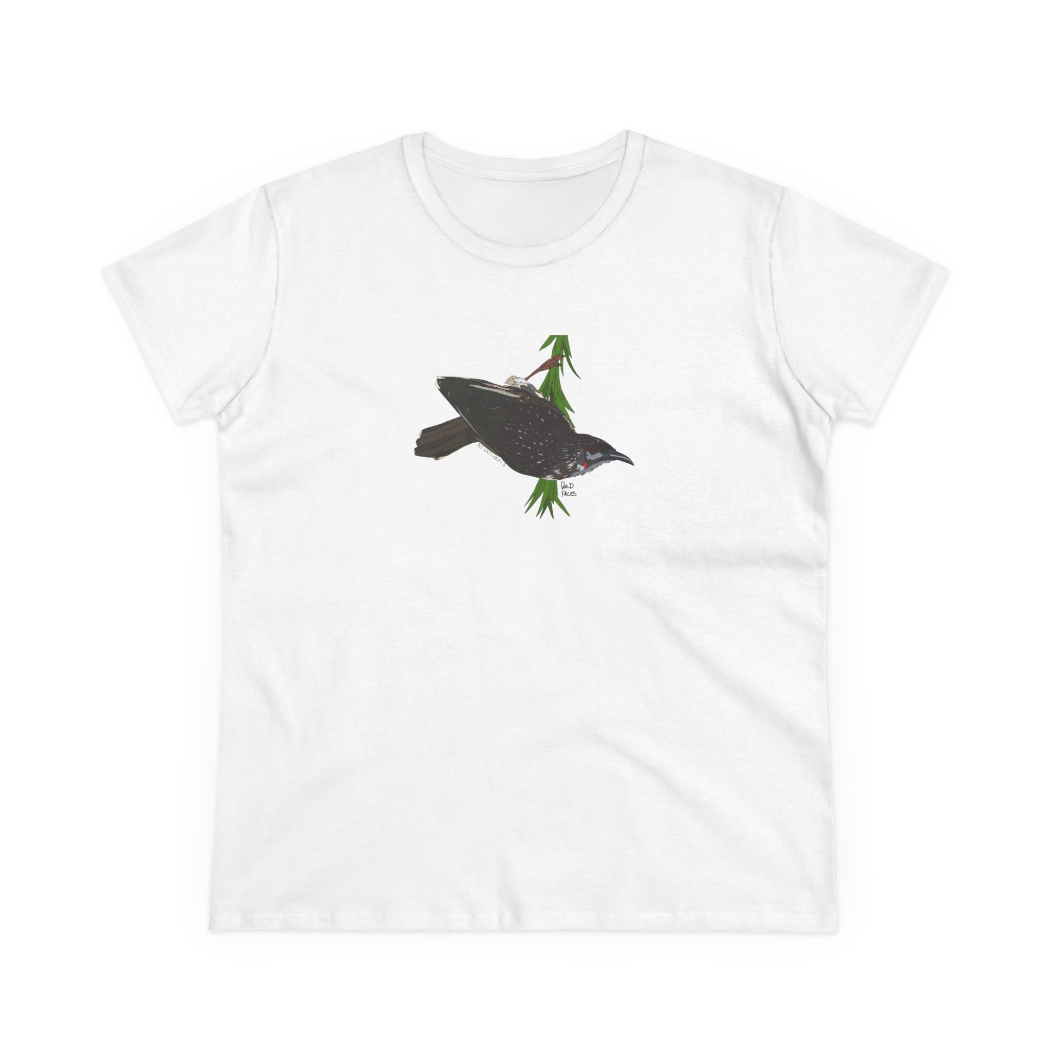 Red Wattlebird - Women's Midweight Cotton Tee