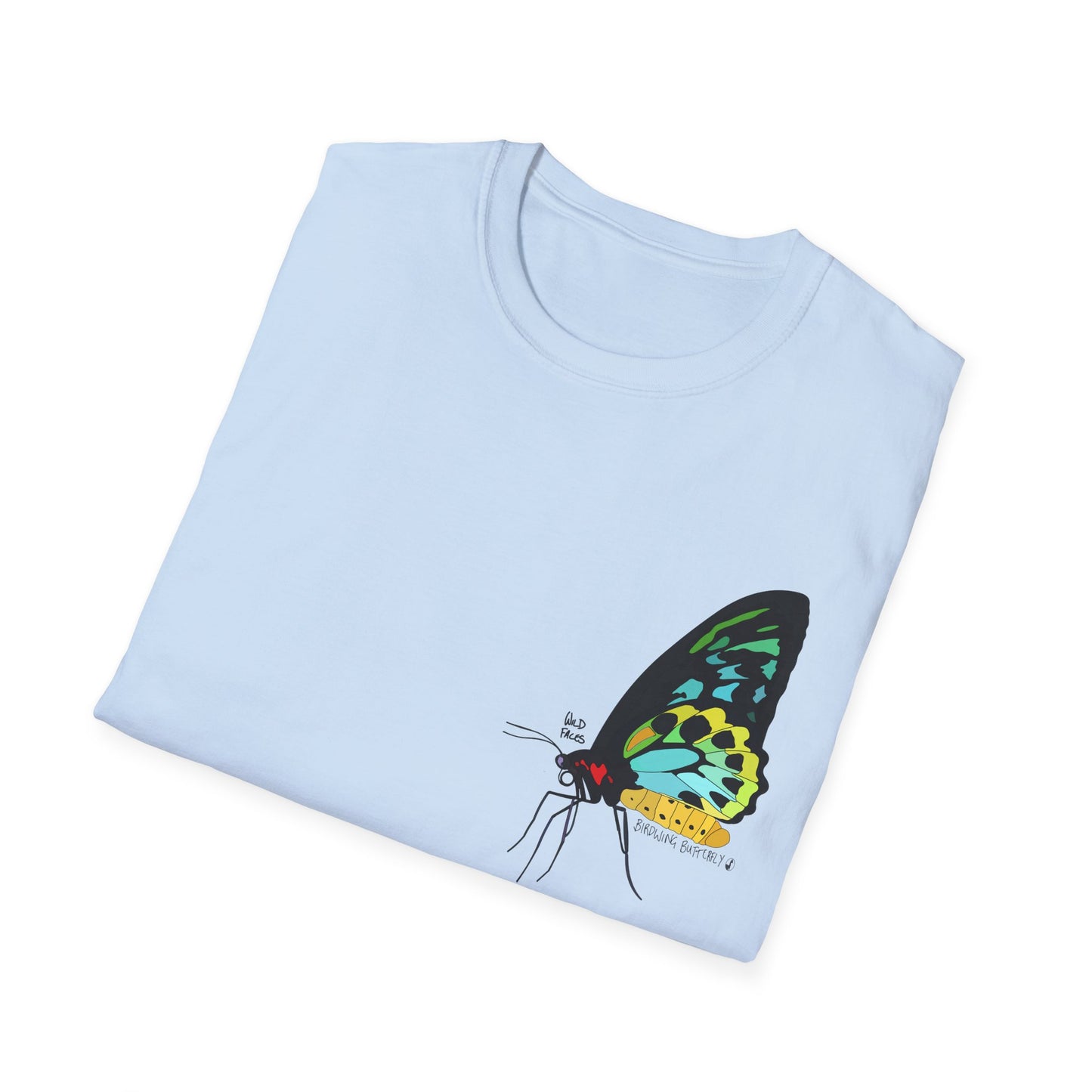 Birdwing Butterfly - Small design - Unisex Softstyle T-Shirt