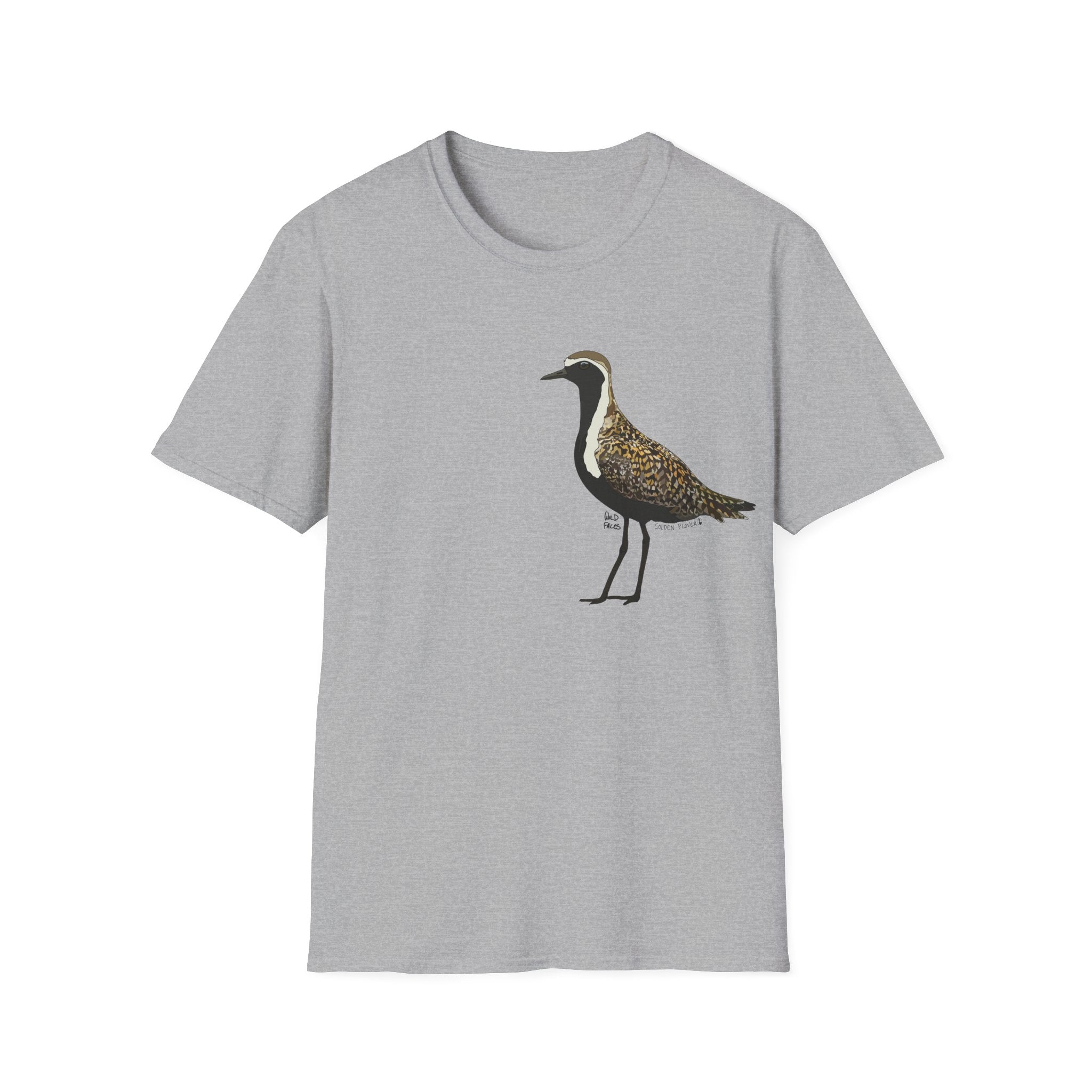 Golden Plover - Small design - Unisex Softstyle T-Shirt