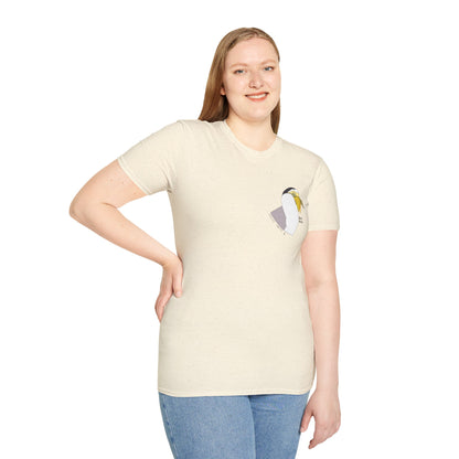 Masked Lapwing - Small design - Unisex Softstyle T-Shirt