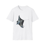 Reef Manta Ray- large design - Unisex Softstyle T-Shirt Printify