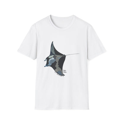 Reef Manta Ray- large design - Unisex Softstyle T-Shirt