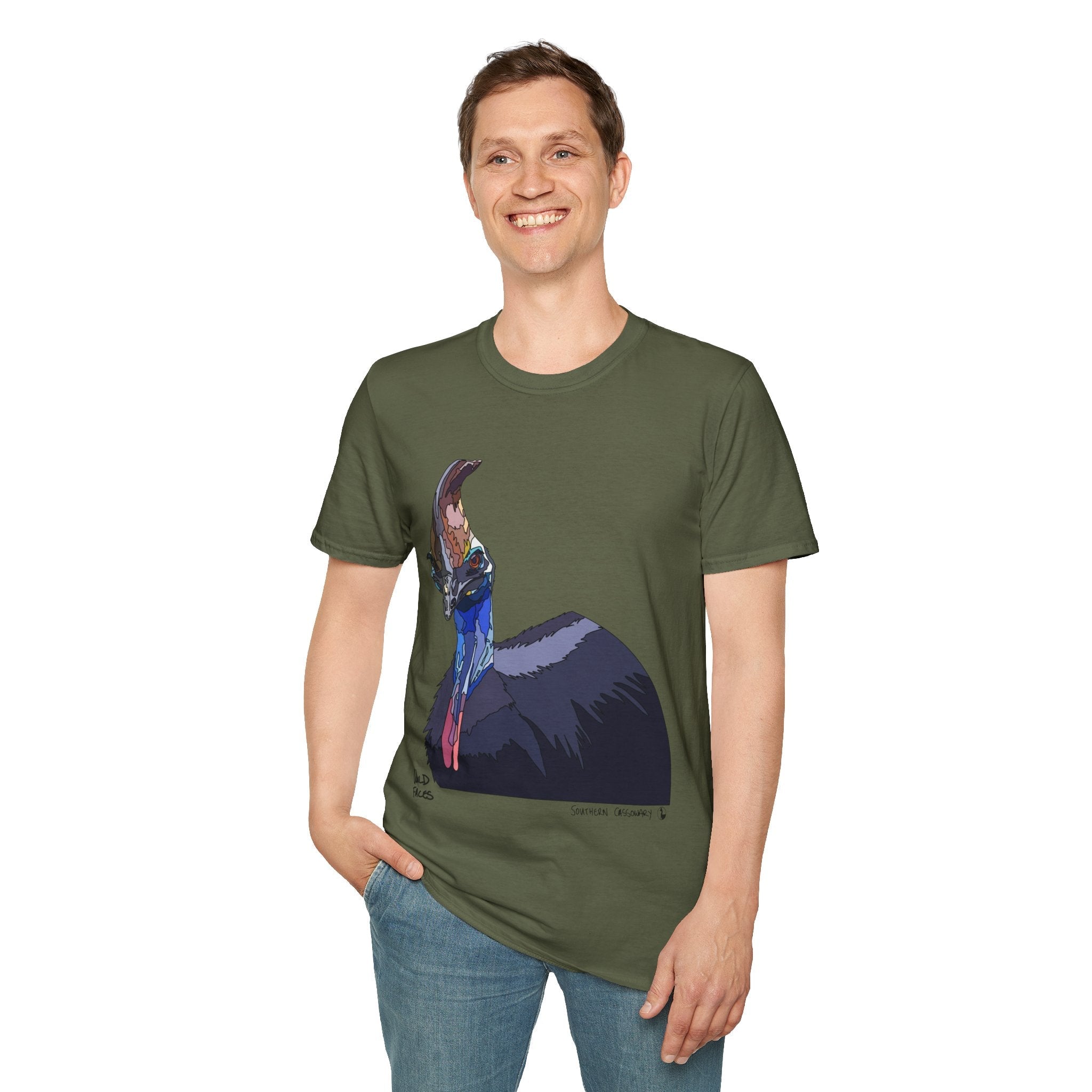 Southern Cassowary - Unisex Softstyle T-Shirt Printify