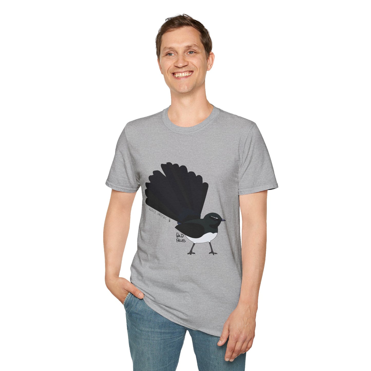 Willy Wagtail - Unisex Softstyle T-Shirt