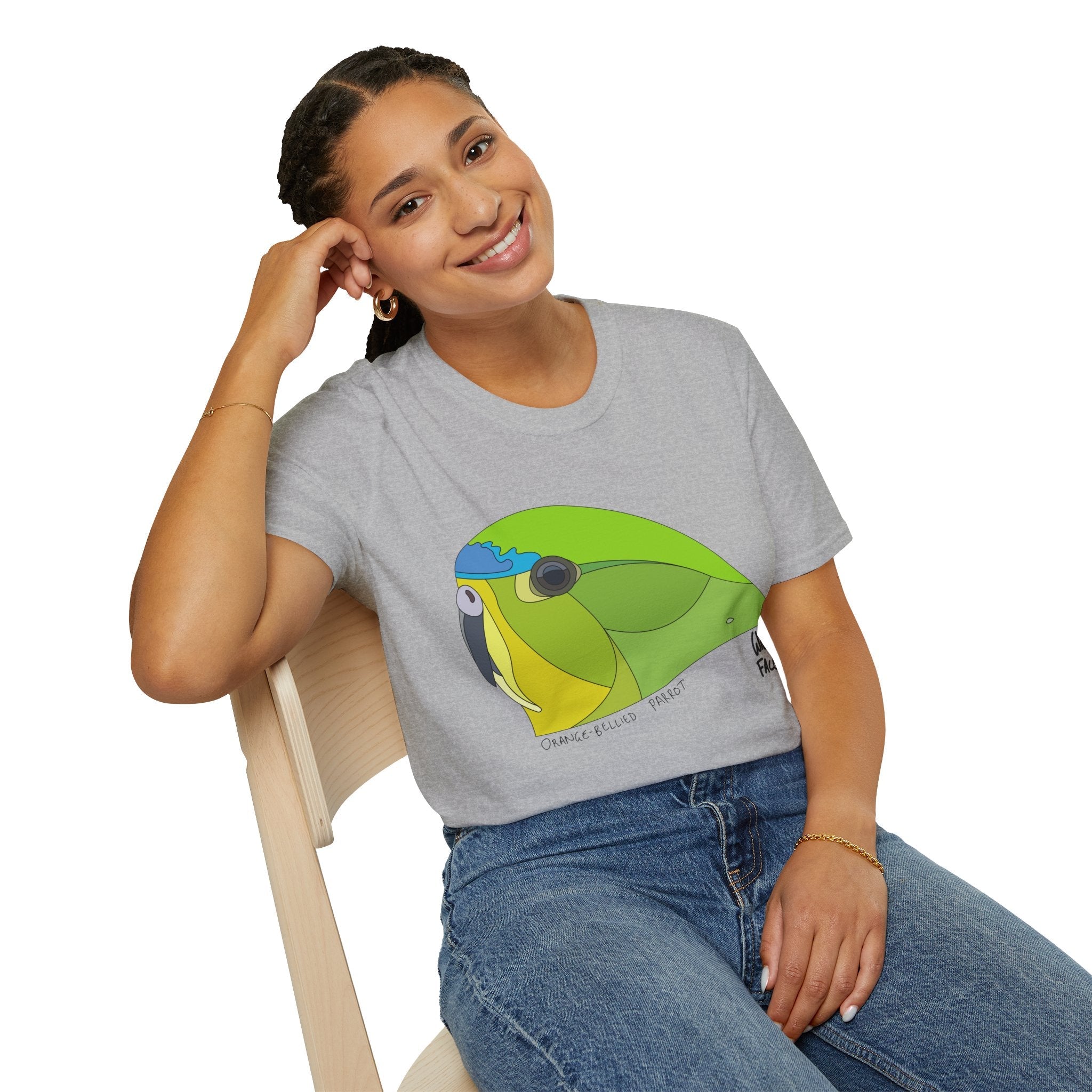 Orange-bellied Parrot - Unisex Softstyle T-Shirt Printify