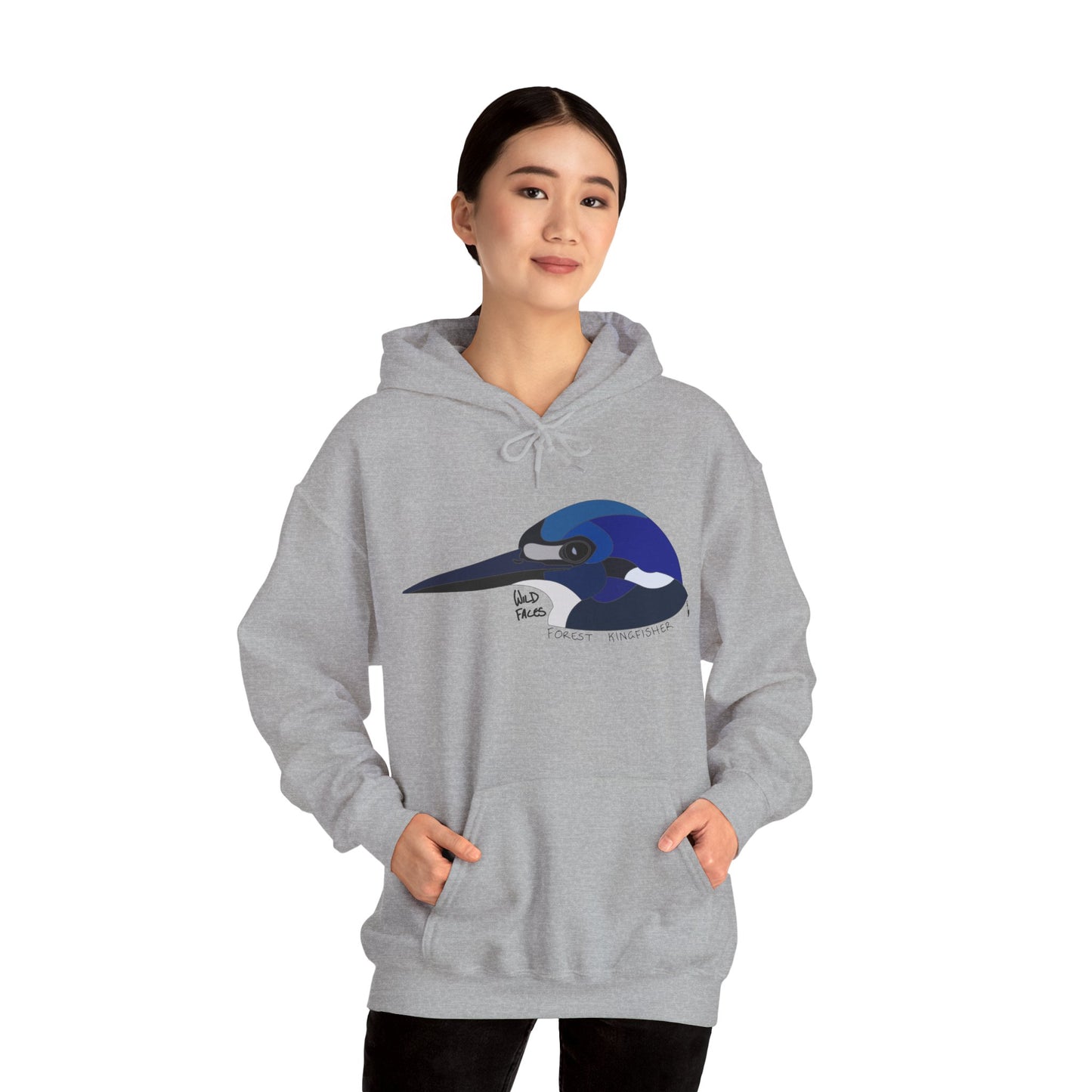 Forest Kingfisher Head | Unisex Heavy Blend™ Hooded Sweatshirt