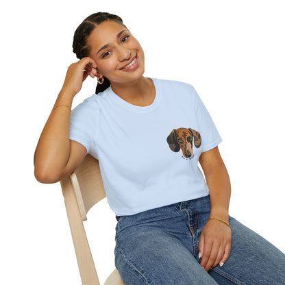 Dachshund (small Keen as mustard) - Unisex Softstyle T-Shirt