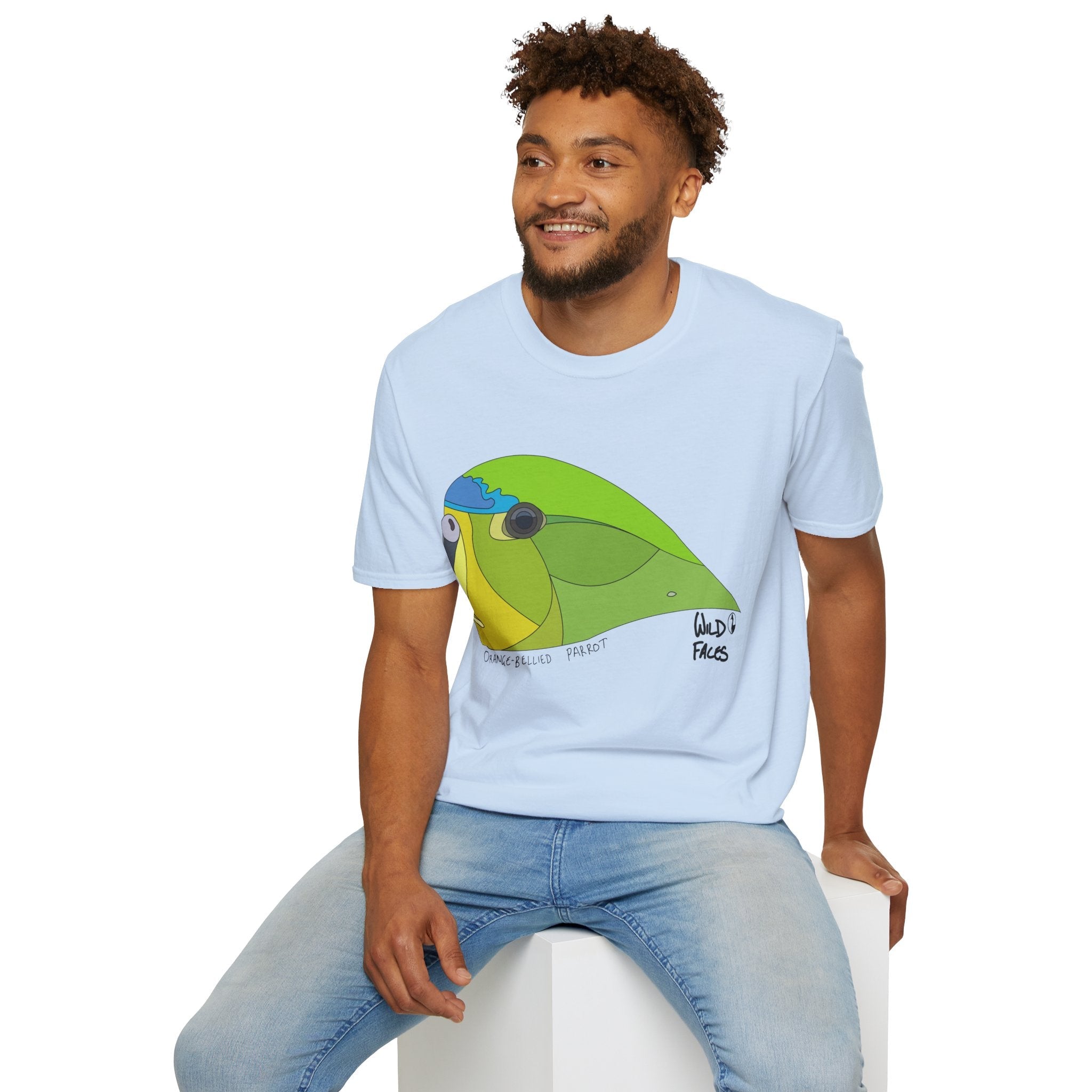 Orange-bellied Parrot - Unisex Softstyle T-Shirt Printify