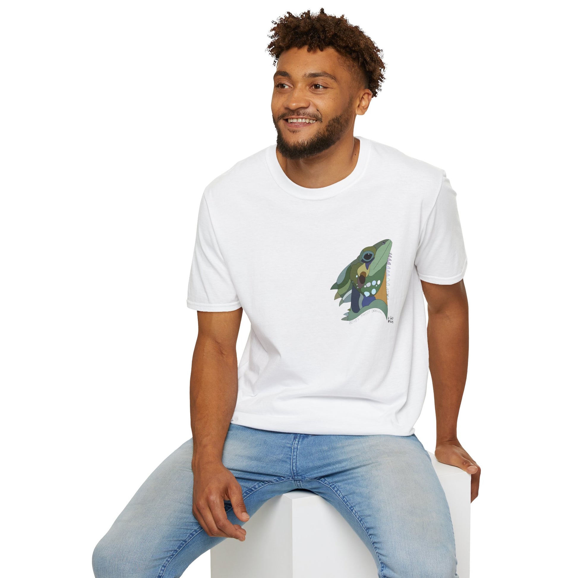 Boyd's Forest Dragon - Small design - Unisex Softstyle T-Shirt Printify