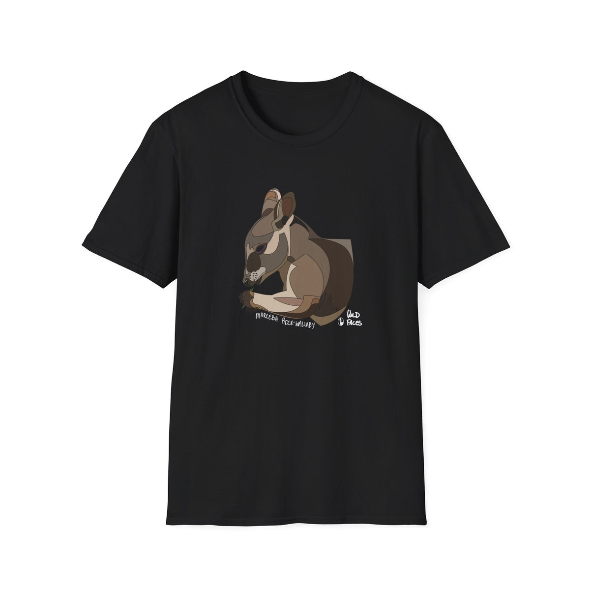 Mareeba Rock-wallaby (white writing) - Unisex Softstyle T-Shirt