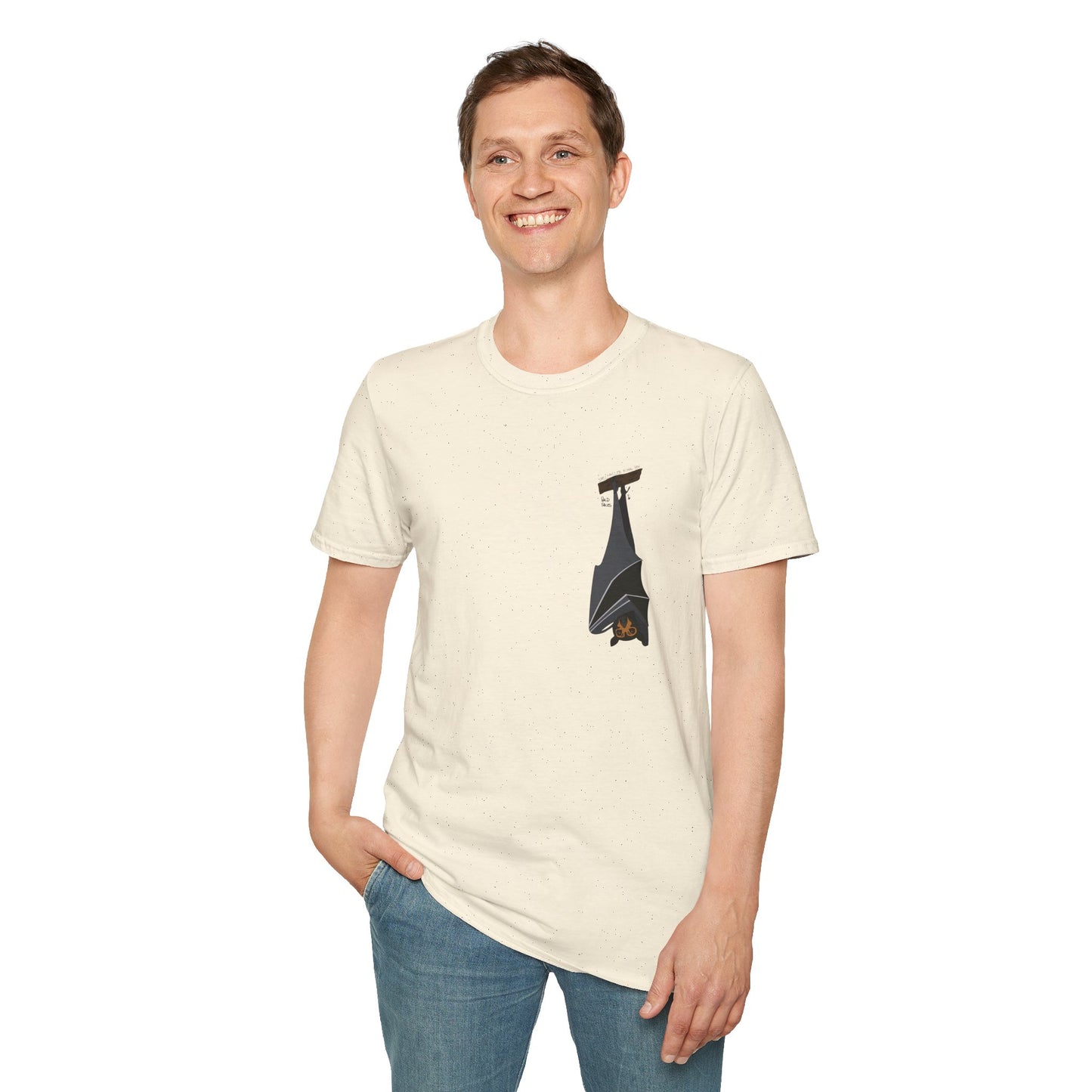 Spectacled Flying Fox - Small design - Unisex Softstyle T-Shirt