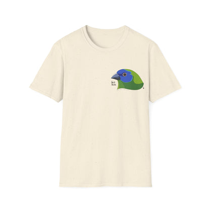 Blue-faced Parrotfinch - Small design - Unisex Softstyle T-Shirt Printify