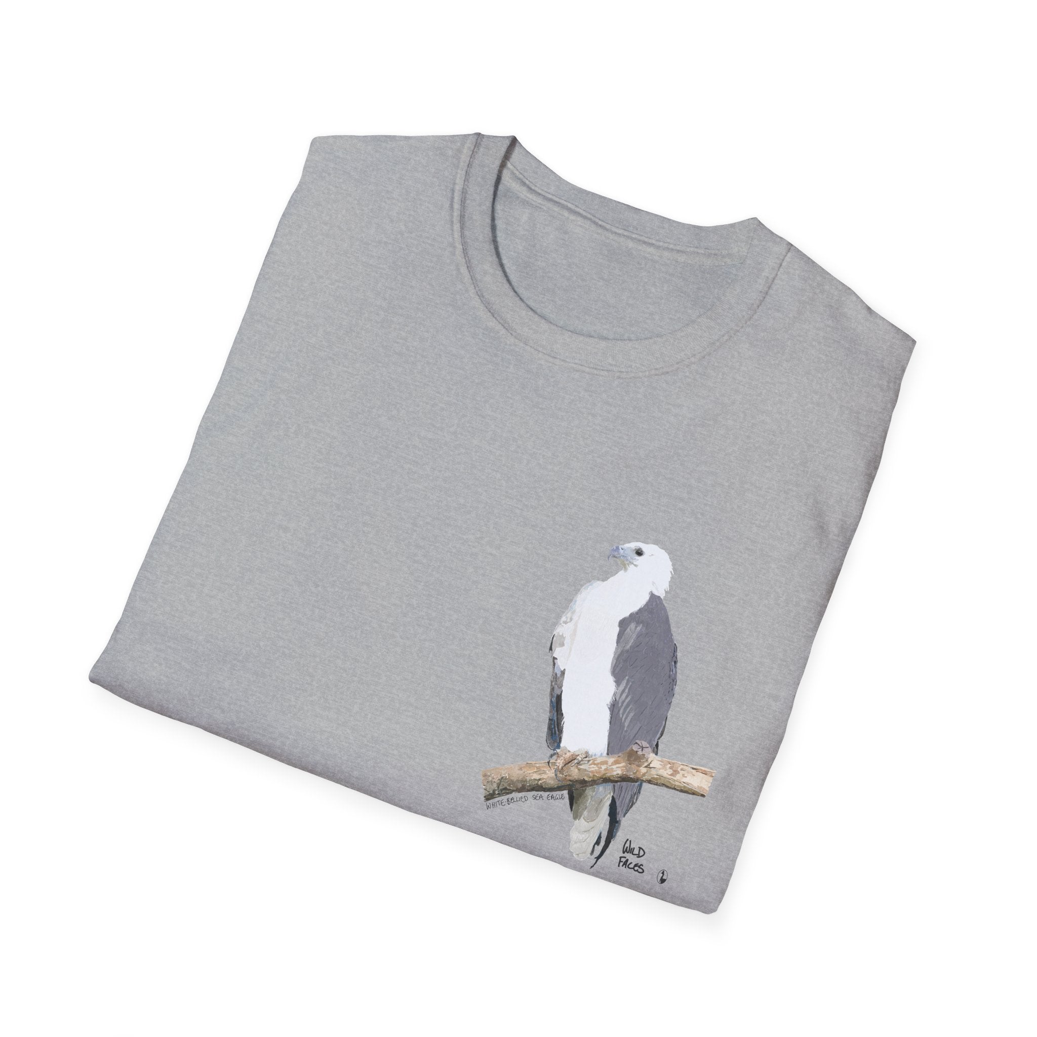 White-bellied Sea Eagle - Small design - Unisex Softstyle T-Shirt Printify