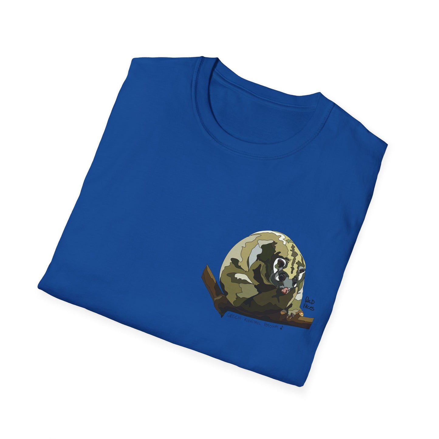 Green Ringtail Possum - Small Design - Unisex Softstyle T-Shirt