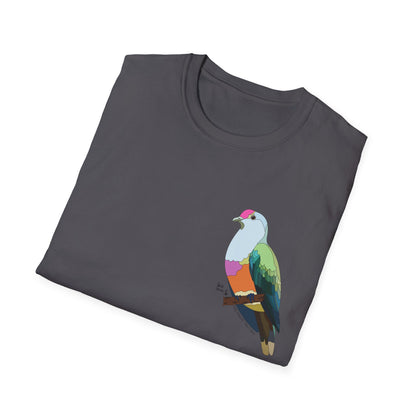 Rose-crowned Fruit Dove - Small design - Unisex Softstyle T-Shirt