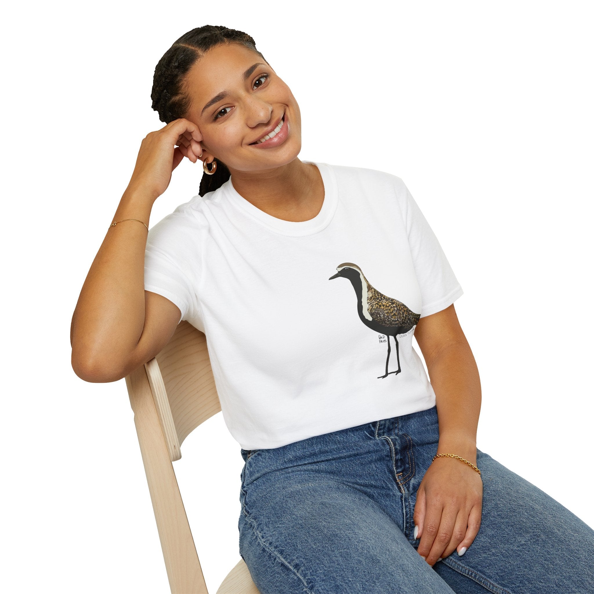 Golden Plover - Small design - Unisex Softstyle T-Shirt Printify