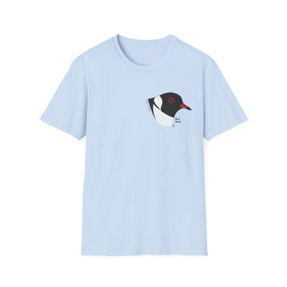 Hooded Plover Head-Small design- Unisex Softstyle T-Shirt