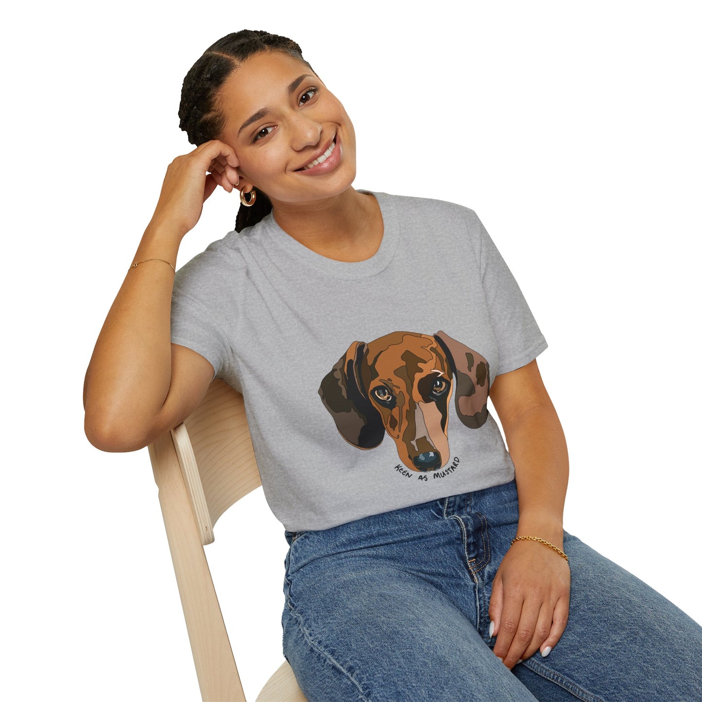 Dachshund (Keen as mustard) - Unisex Softstyle T-Shirt