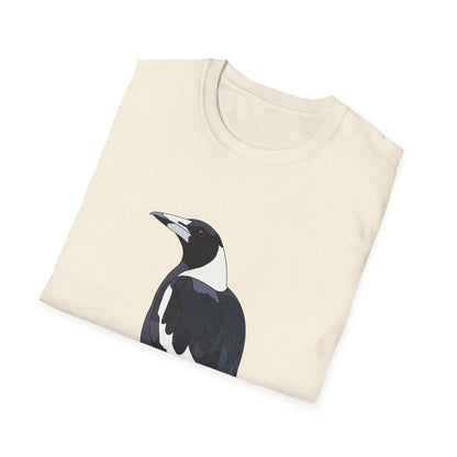 Australian Magpie - Unisex Softstyle T-Shirt Printify