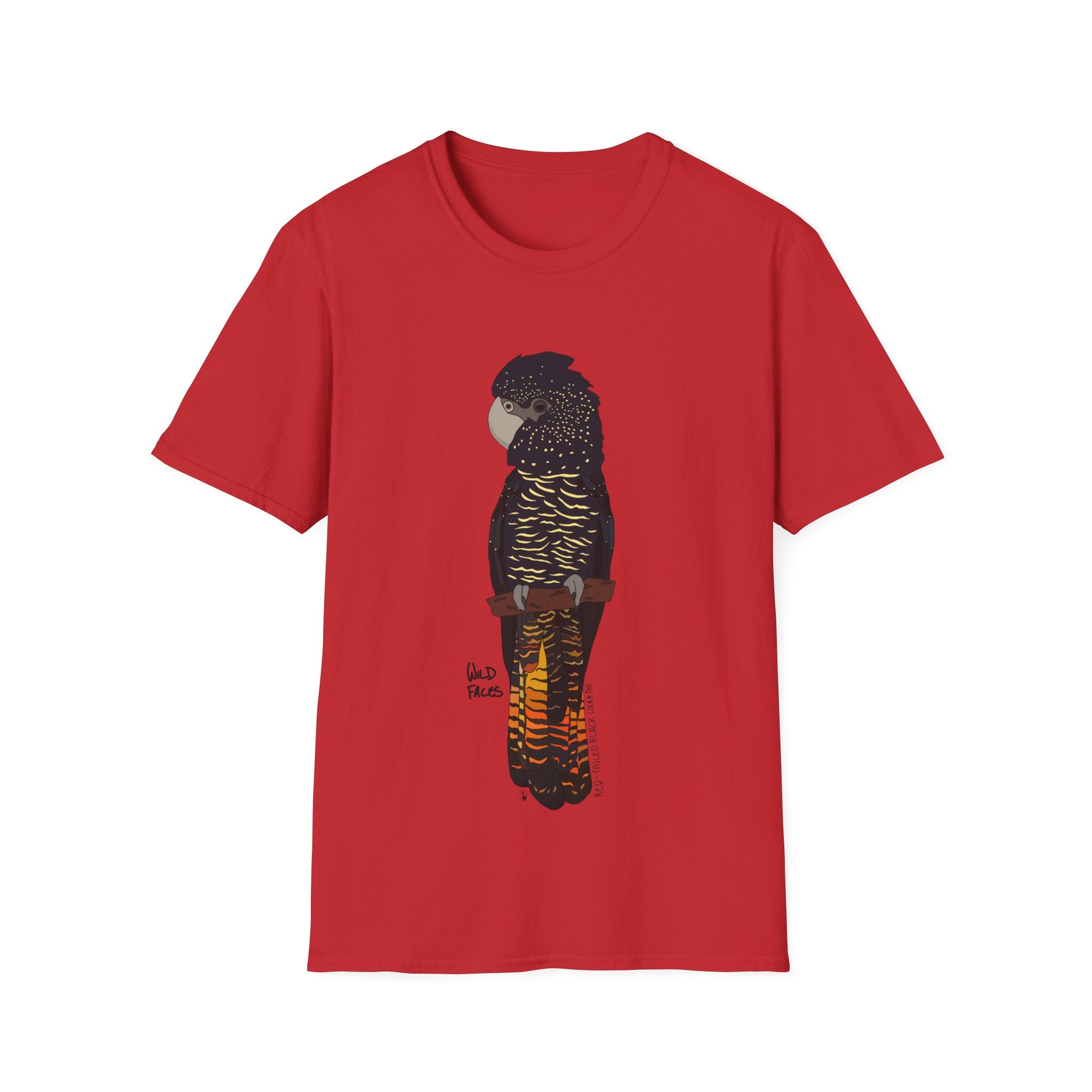 Red-tailed Black Cockatoo - Unisex Softstyle T-Shirt