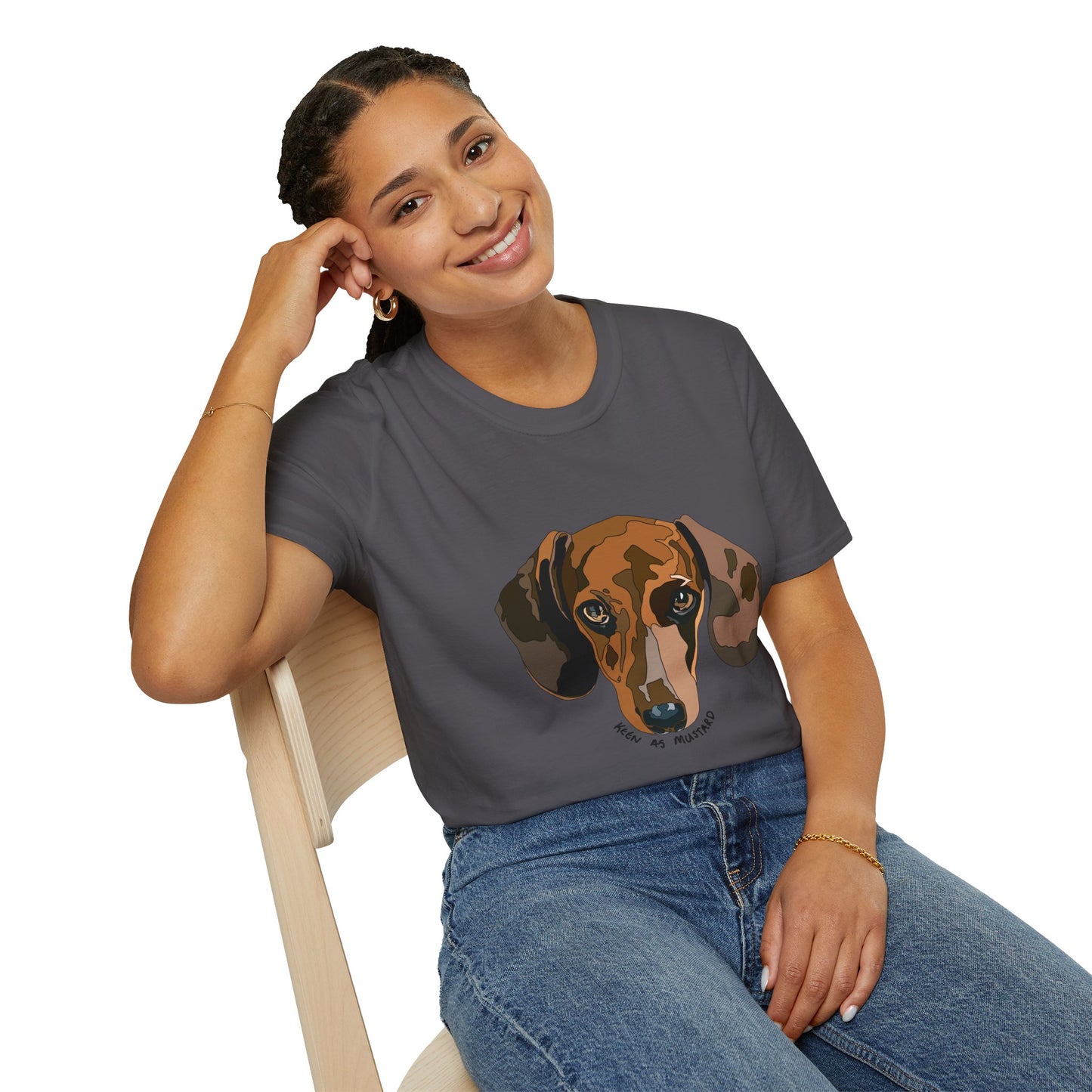 Dachshund (Keen as mustard) - Unisex Softstyle T-Shirt