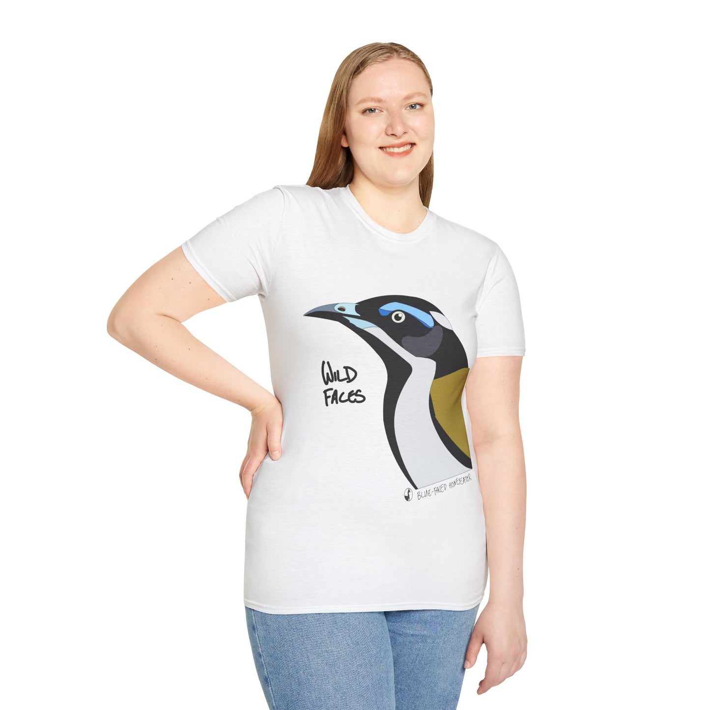 Blue-faced Honeyeater - Unisex Softstyle T-Shirt