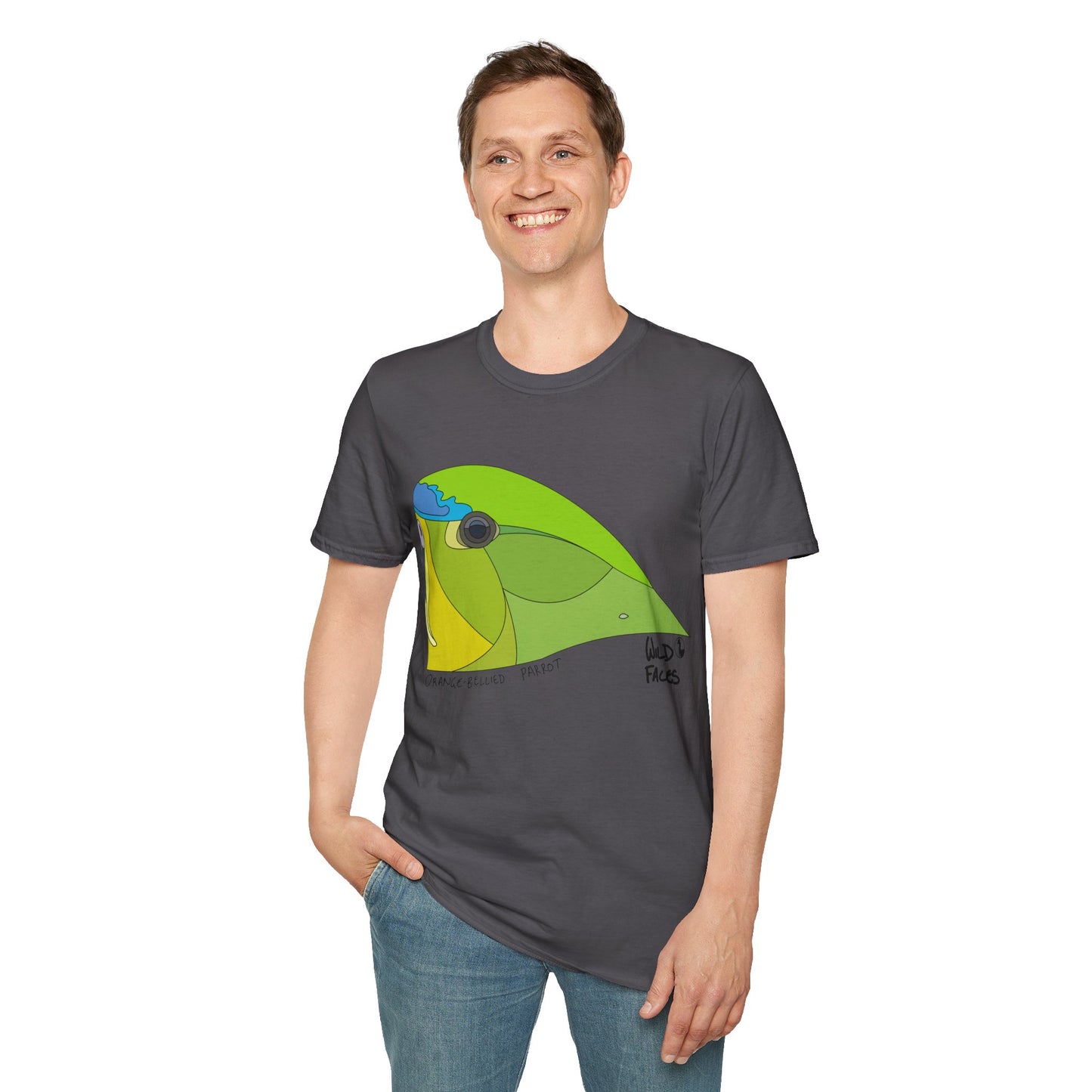 Orange-bellied Parrot - Unisex Softstyle T-Shirt