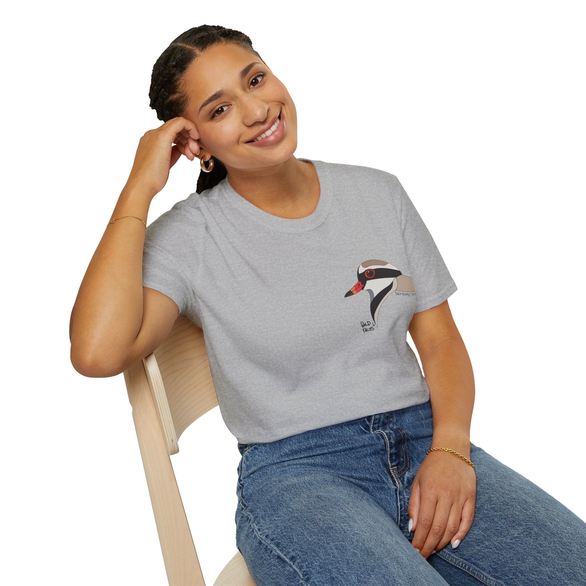 Black-fronted Dotterel - Small design - Unisex Softstyle T-Shirt Printify