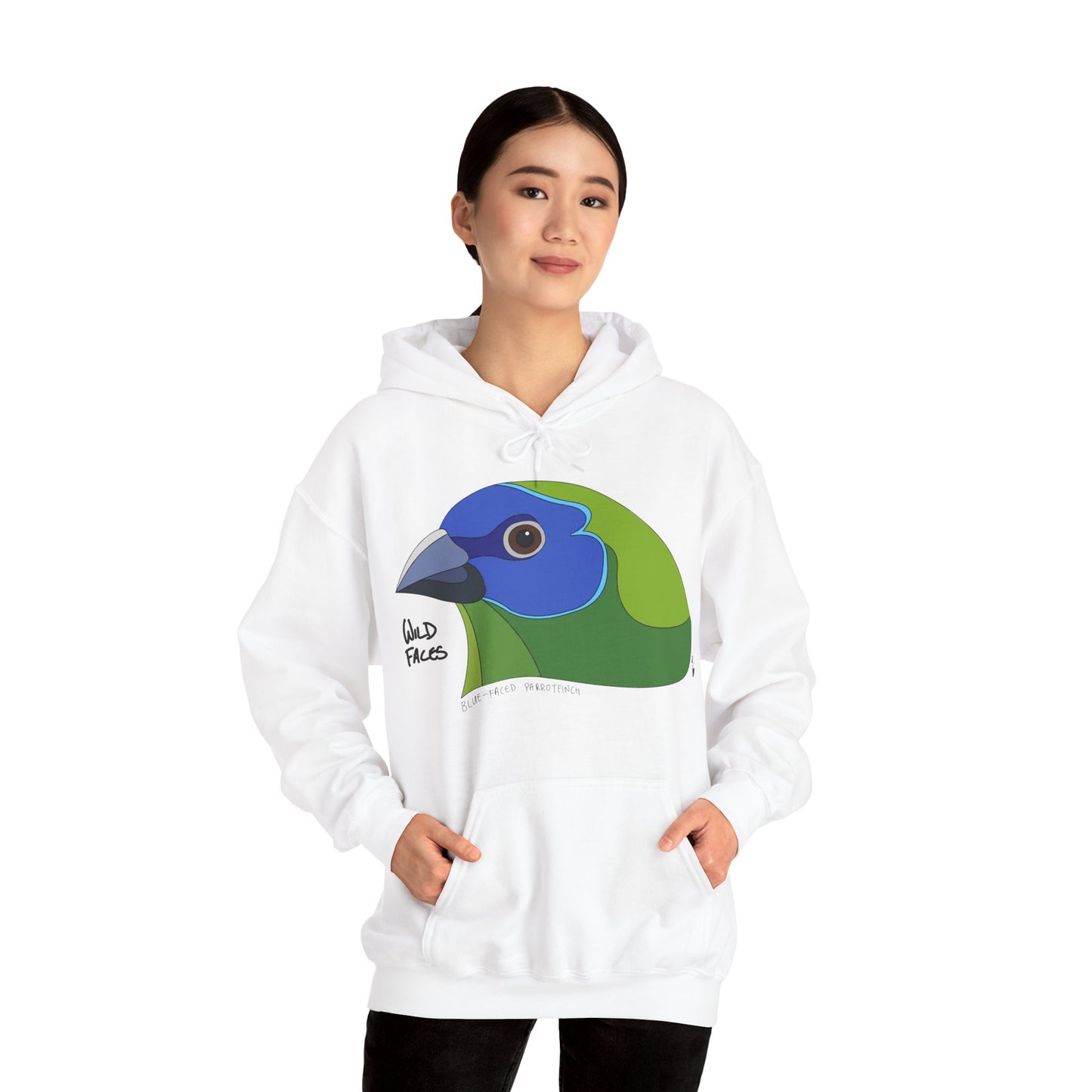 Blue-faced Parrotfinch | Unisex Heavy Blend™ Hooded Sweatshirt