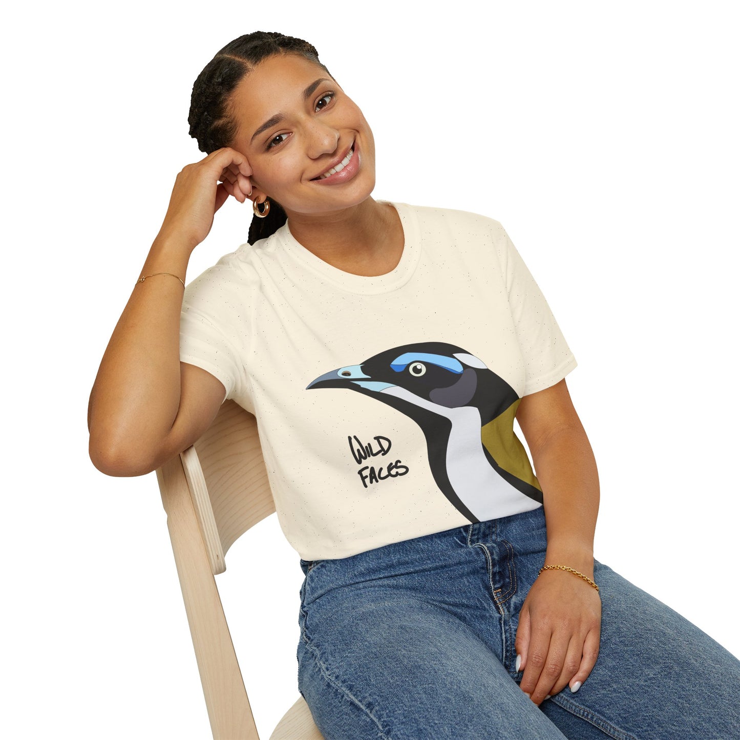 Blue-faced Honeyeater - Unisex Softstyle T-Shirt