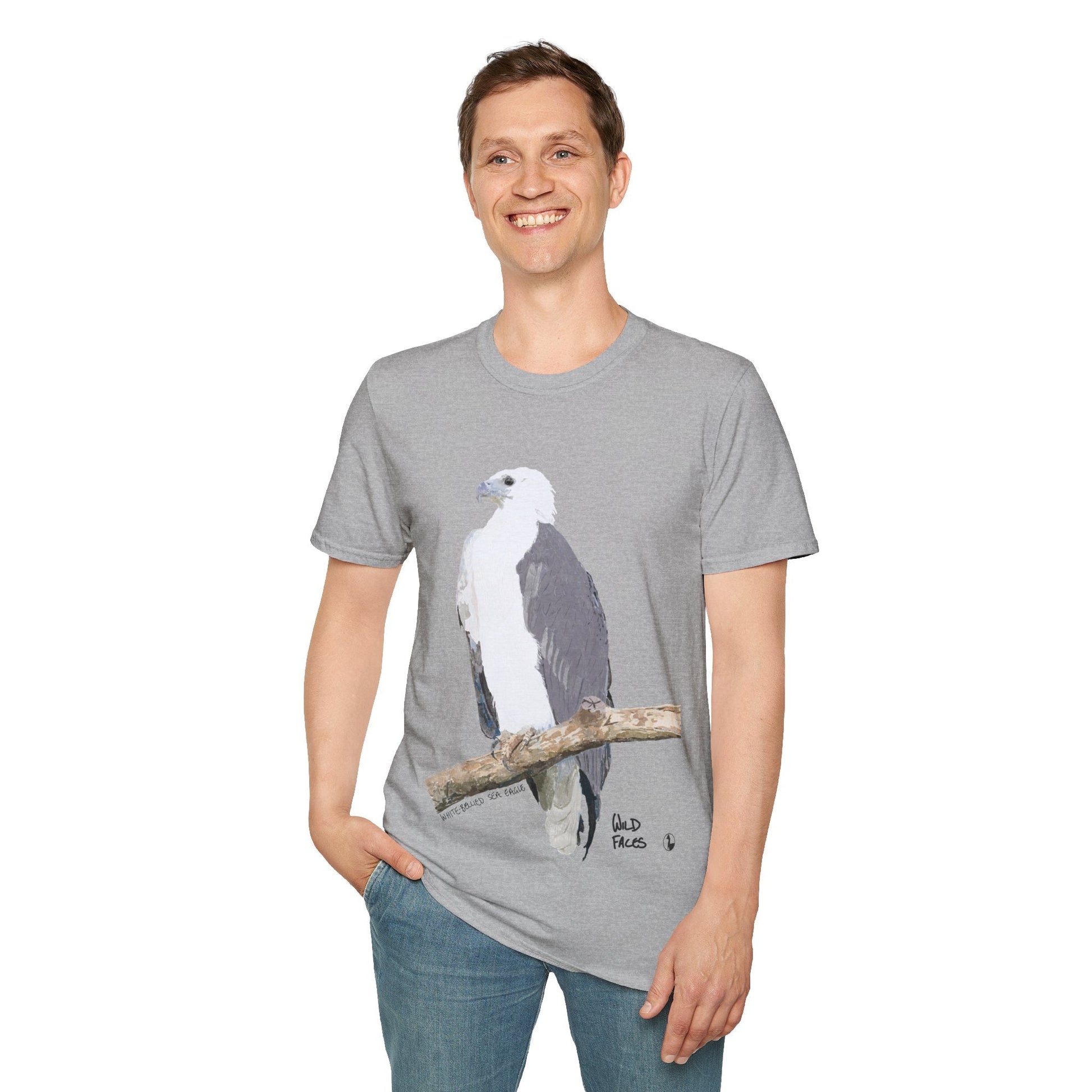 White-bellied Sea Eagle - Unisex Softstyle T-Shirt Printify