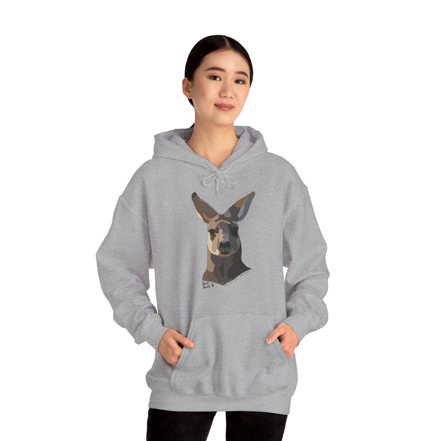 Eastern Grey Kangaroo | Unisex Heavy Blend™ Hooded Sweatshirt