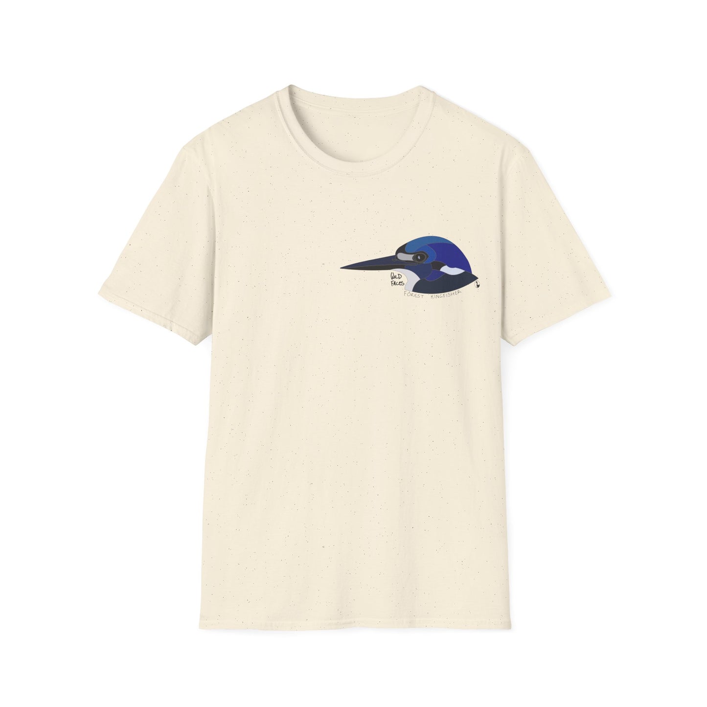 Forest Kingfisher - Small design - Unisex Softstyle T-Shirt Printify