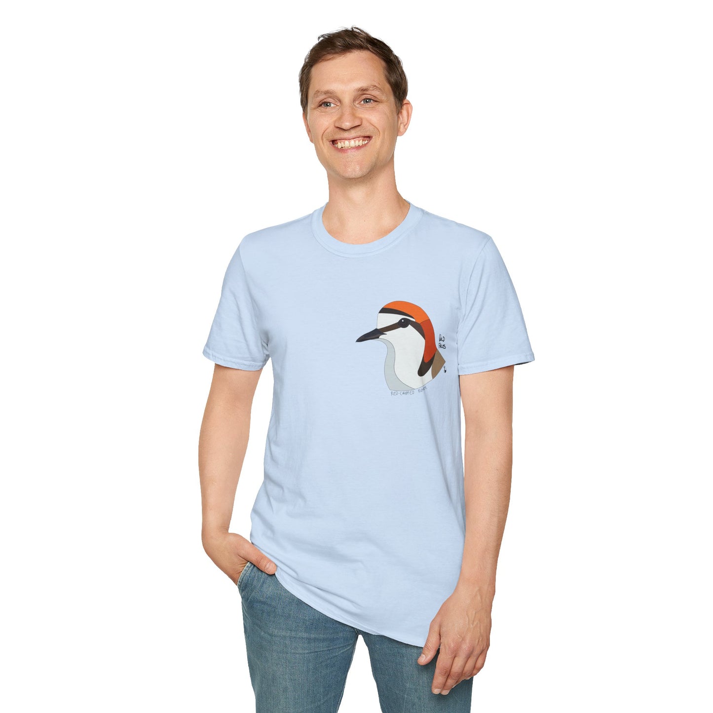 Red-capped Plover- Small design - Unisex Softstyle T-Shirt