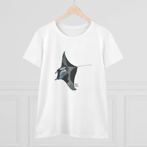Reef Manta Ray - Women's Midweight Cotton Tee Printify